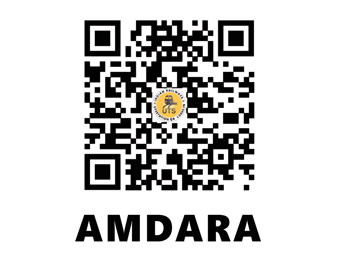 UTS QR Code for AMDARA - UDR (WC - MADHYA PRADESH)